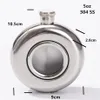 5oz Hip Flask 140ml Wine Bottle With Transparent Window Pocket Kettle Whisky Cup Mug 304 Stainless Steel Small Size