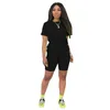 Zomer Plus Size Trainingspakken Womens T-shirt Shorts Katoen 2 Stuk Sets Sweatsuits Dreninger Casual Korte Mouw Shorts Outfits