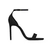 Femmes Hobe Chaussures hautes talons en cuir Gol Tone triple noir Luxury Femme Dame Designer Sandals Party Bureau de mariage Pumps