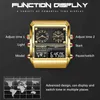 Wristwatches 2022 New Creative Square Watch Men Top Brand Luxury Digital Fashion Dual Display es For Relogio Masculino 2207234708853