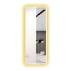 Compact Mirrors Bathroom Full Body Mirror Anti-fog Surface Time/Temperature Display Smart LED Cosmetic Moisture-proof Vanity Silver MirrorCo