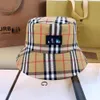 Trendy Brand Grid Bucket Hat Fashion Versatile Basin Hats