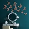 12PCS 3D中空装飾蝶の壁ステッカールームの家の装飾冷蔵庫の子供ギフトdiyクラフトバタフライワルペーパー220716