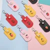Cute Pu Leather Card Holder With Key Chain Keyring Wallet Hasp Women Men Fashion Cards Cover Case Bag Organizer Pocket Gifts