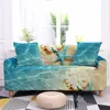 Pokrywa krzesła Shell Blue Ocean Sceneria Sofa Dekorun salonu Elastyczne All Inclusive Sea Coral Fotel Trycvers Coń