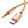 USB Typ C auf 3,5 mm Klinke AUX-Kabel DAC Typ C Audiokabel für Autolautsprecher Kopfhörer Tipo C Hilfsadapter Cabo 1M