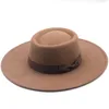 Stingy Brim Chapéus 2023 Fedora Chapéu Homens Mulheres Imitação De Lã Inverno Senti Moda Preto Top Jazz Fedoras Chapeau Sombrero Mujer