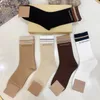 Designer Mens and Womens Socks Five Brands of Luxurys Sports Sock Winter Net Letter Knit Sock Cotton With Boxes High Quality ZJV5