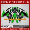 Ciało wtryskowe dla Kawasaki Ninja ZX300 ZX3R EX ZX 3R 300R ZX-300R 13-17 125NO.0 EX300R ZX-3R ZX300R 13 14 15 16 17 EX-300 2013 2014 2015 2016 2017 OEM Osłujący rekin niebieski