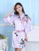 Women039S Sleepwear Mini Kimon Sexy Bathrobe Wedding Bridesmaid Night Grown Ronge