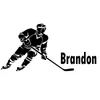 Wall Stickers Playing Hockey Home Decor Living Room Customized Name PVC Sticker On Art DecalsWallWall