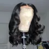 14 "16" glueles onda solta frente do laço curto bob perucas pré-arrancadas onda do oceano full hd peruca de cabelo humano brasileiro na altura dos ombros ondulado bob penteado afro-americano