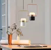 Pendellampor nordiska moderna minimalistiska rosguld ljuskronor café restaurang sängen gyllene ledlampa.