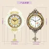 Orologi da parete Altalena silenziosa Orologio grande Vintage europeo retrò Shabby Chic Giardino Decorazione artistica Soggiorno Horloge Murale Decor SC264Wall Clo