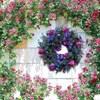 Decorative Flowers & Wreaths Purple Tulip Wreath Home Porch Decor Spring Ornaments Artificial Branch Ring Garland Wedding Party DecorationDe