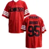 CEOC202 Stitched Prodigy 95 Hennessy Queens Bridge Movie Football Jersey Red Double Sewn Football Jerseys Double Stitched Name and Number