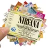 55 قطعة / الوحدة Classic Rock Band Vintage Tickets الكتابة على الجدران ملصق لأجهزة الكمبيوتر المحمول دراجة نارية سكيت Luagage ملصق لاصق غيتار