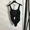 Traje de baño con estampado dorado Bikini para mujer Traje de baño con letras bronceadas para mujeres Trajes de baño para damas Dos colores