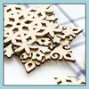 Wooden Snowflake Mug Coasters Holder Chic Drinks Coffee Tea Cup Mat Decor Mats 500Pcs/Lot Sn519 Drop Delivery 2021 Pads Table Decoration A