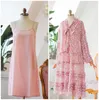 Casual Dresses Fairy Beach Style Vacation Chiffon Floral Ruffle V-Neck High Waist Midi Long Dress With Belt Plus Size Bohemian Chic French 2