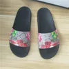 designer classical pool rubber slide sandals mens womens unisex fashion flower printed leather slippers with box and dust bags