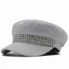 Perle décoration béret femmes rue coton sauvage étudiant Tij printemps automne peintre chapeau hiver britannique français mode casquette J220722