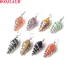 10pc Fashion Spiral Cone Crystal Подвеска натуральный камень