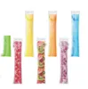 أكياس المصاصة الجليدية التي يمكن التخلص منها BPA Free Candy Freezer Tube Tube Snacks Maker Pouch Beacze Pops