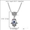 Pendant Necklaces Pendants Jewelry 2022 Charm Turkish Evil Blue Eye Butterfly Turtle Owl Palm Necklace For Women Men Clavicle Chain Choker