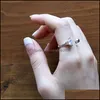 Anelli a banda gioielli 100% autentica 925 sterling sier anello aperto per perle da donna