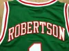 Vintage 1# Oscar Robertson College Basketbol Forması 1971-1972 Yeşil Erkek Formaları Dikişli Mesh Boyutu S-2XL