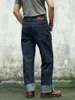 Jeans masculinos homens cintura média 23oz peso pesado selvedged denim bukleback reto amekaji cowboy motocicleta carga