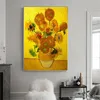 Famoso Van Gogh Girasole Pittura su tela Poster e stampe Wall Art Immagini di fiori astratti per soggiorno Decorazioni per la casa Cuadros