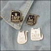 Vintage Punk Style Dog Mom Cat Lady Metal Kawaii Enamel Pin Badge Buttons Brooch Shirt Denim Jacket Bag Decorative Brooches For Women Drop D