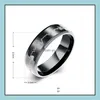 Band Rings Jewelry Man Stainless Steel Black Finger Ring Men Party Gift Fahion Wholesale 0445Wh Drop Delivery 2021 Kpbcn