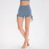 Yoga -outfits vrouwelijke naakte shorts strakke touw hoge taille billen running training fitness leggings