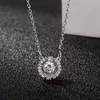 Luxury Crystal Smart Round Collana in acciaio al titanio Designer Fashion Jump Bracciale Charm Girl Jewelry San Valentino Ladies Friends Regalo di compleanno Accessori