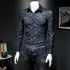 2023 Luxury Quality Fashion Men skjortor Knappad skjorta Casual Designer Plaid Print Långärmning Toppar Herrkläder Cardigan Asia Storlek 200 kg Tillgänglig S-5XL