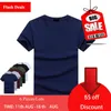 Faliza 6 st / mycket högkvalitativa mode T-shirts Casual Short Sleeve T-shirt för män Solid Bomull Tee Sommar Kläder 220408