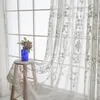 Curtain & Drapes Embroidered White Gauze Cotton Linen European Encryption Bedroom Living Room Bay Window Balcony CurtainCurtain