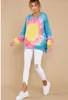 Harajuku Muliticolor Tie Dye Women Clotes Hoodies Street Hip Hop Pastel Sweatshirt Women Printing Loose Leisure Hoodie 220816