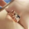 18K Rose Gold Rings 925 Silver för kvinnor Slim Stacking Honeycomb Ring Wedding Luxury SMYCKE NO BOX2194034