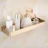 Étagère de salle de bain en acier inoxydable, étagère de douche en or, étagère d'angle carrée, étagère de douche sans clous, organisateur de rangement noir 210724