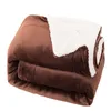 Filtar sherpa flanell fleece reversibel filt extra mjuk plysch kaststorlek fuzzy täcken för soffa säng soffblanketter
