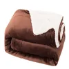 Coperte Sherpa Flanella In Pile Coperta Reversibile Extra Morbido Peluche Tiro Dimensioni Trapunte Fuzzy Per Divano Letto DivanoCoperte