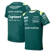 2022 Aston Martin 티셔츠 F1 포뮬러 원 팀 레이싱 자동차 3D 프린트 남성 여성 스포츠 패션 O- 넥 티셔츠 셔츠 어린이 티 탑 저지
