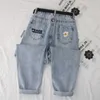 Daisy Embroidery Denim Jean Vrouwen Hoge Taille Jeans Plus Size Harem Broek Mujer Vintage Casual Straight Pant 220330