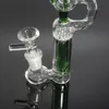 5,9 дюйма Percolator Water Tipes Толстые стеклянные кальяны Bong Shisha Recycler Dab Rigs Accessy Acvensy с 14 -миллиметровой чашей