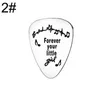 Keychains Stainless Steel Guitar Picks Musical Instrument Accessories Europe And America DAD SON PICK Lettering Logo Glossy MatteKeychains