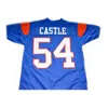 Mit Mens Blue Mountain State Movie Jersey 54 Kevin Thad CASTLE 7 Alex MORAN All Stitched Football Jerseys vintage White Blue